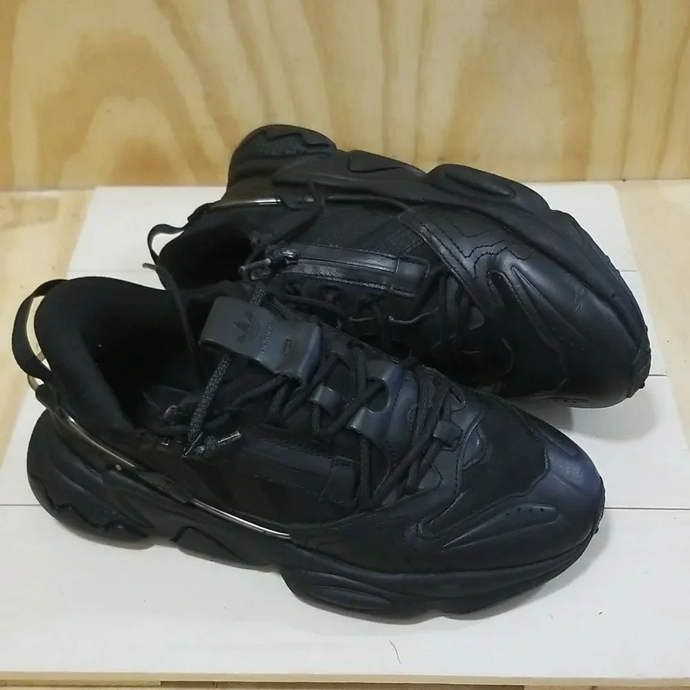 Adidas Originals Ozweego ZIP Triple Black Size 6 Men Shoes GZ2645 Yeezy boost